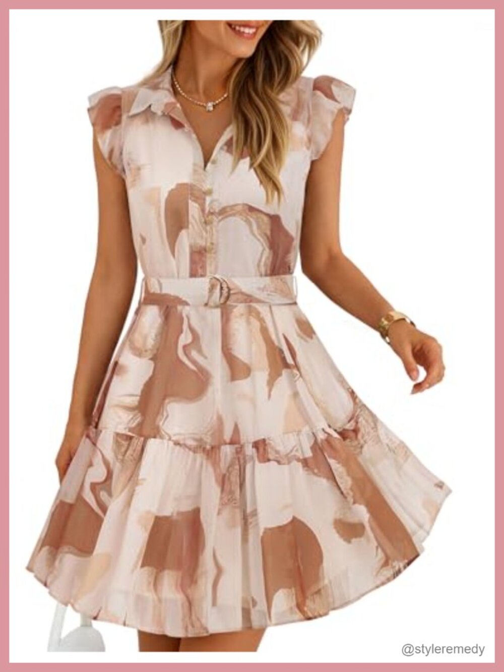 ZESICA Womens Floral Chiffon Summer Mini Dress Beach A-Line